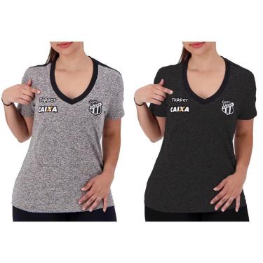 Imagem de Kit 2 Camisas Topper Ceará Concentração 2018 Feminina