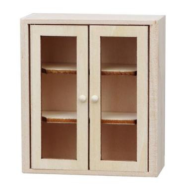 Imagem de Armário de 2 portas inacabado Dollhouse Furniture em escala 1/12 - yiw