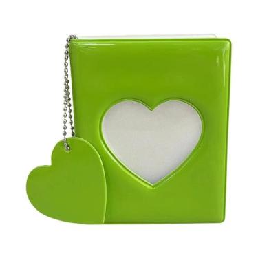 Imagem de Álbum De Fotos Em Forma De Coração De 3 Polegadas Com 32 Bolsos Para A