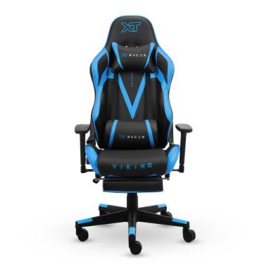 Imagem de Cadeira Gamer Xt Racer Viking Series Com Apoio De Pés Azul