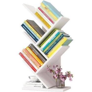 Imagem de Organizador de Livros, Livreiro Branco Prateleira Porta Livros Revista Cd Dvd(60x31cm)