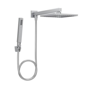 Imagem de Chuveiro Deca Quadrado 1934.c.des De Parede Com Desviador Cromado