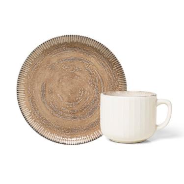 Imagem de Xícara Com Pires Copa E Cia Ravonna Em Cerâmica Arena Clara