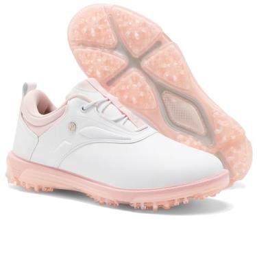 Imagem de ULTIANT Tênis feminino de golfe, impermeável, sem pontas, para uso interno, para uso externo, antiderrapante, esportivo, tamanho 34 a 44, rosa, 36