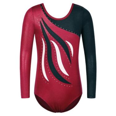 Imagem de Collant de ginástica BAOHULU Shiny Practice Dancewear Girls 8A