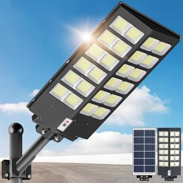 Imagem de Luminária Solar Externa De 1200W, Lâmpada De Rua LED Com Sensor De Movimento E Acendimento Automático, IP65 À Prova D'Água, Iluminação De Segurança De Ângulo Amplo Para Quintal, Entrada