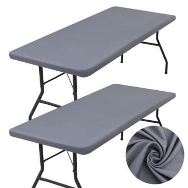Imagem de Toalha de mesa homing, retangular, mesa dobrável de 8 pés, poliéster, 