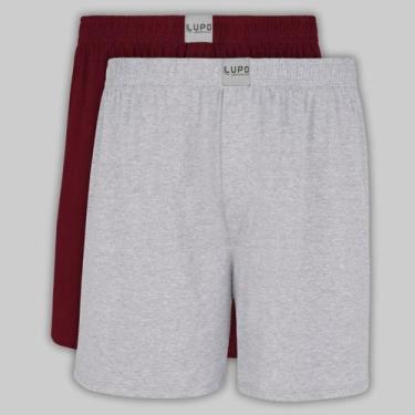 Imagem de Kit 2 Sambas Canção Algodão Lupo Sortidos 18611, Marsala, Chumbo, M