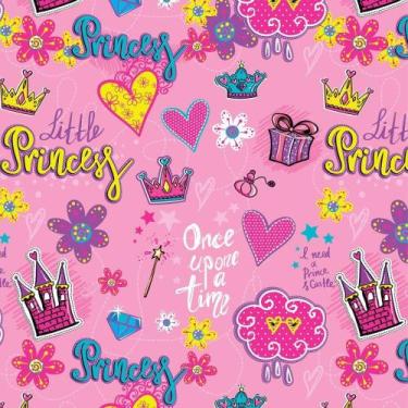 Imagem de Papel Presente Bobina Couchê 60CM. Little Princess 100 Metros - Gessel