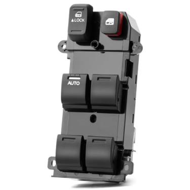 Imagem de Interruptor de vidro elétrico lado do motorista para Honda Fit 2009 2010 2011 2012 2013 2014, botão de controle de janela mestre de substituição para fechadura frontal esquerda para 35750TK6A01