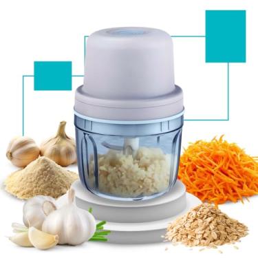 Imagem de Processador de Alimentos Compacto com Motor 37W, 350ml Capacidade, Lâmina Tripla Inox, Design Moderno, Trava de Segurança, Lavável em Lava-Louça (Rosa)