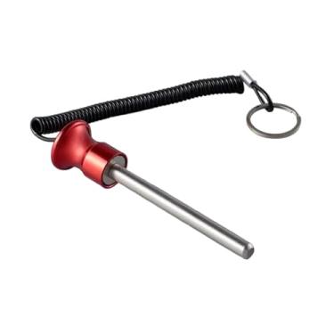 Imagem de Colaxi Pino para pilha de pesos, equipamento de treino, inserção portátil de 0,31 polegadas com corda de puxar para garagem, hotel, academia, casa, Vermelho