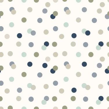 Imagem de Papel De Parede Revoada Confete Azul, Menta E Cinza 4412