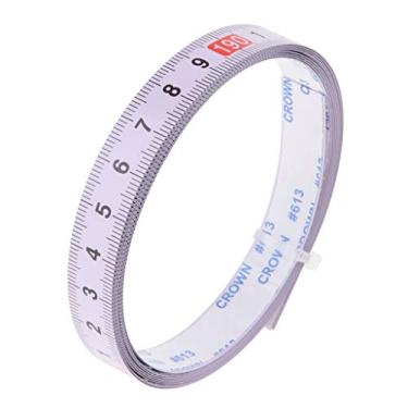 Imagem de barenx Serra de esquadria de mesa resistente e cortável, fita autoadesiva, régua de aço métrico, ferramentas para carpintaria - da esquerda para a direita (0-200 cm)