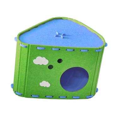 Imagem de KiBcsLic Casinha de feltro portátil e respirável para gatos, e que protege carpetes sofás contra arranhões arranhões. Combina com um túnel, Verde