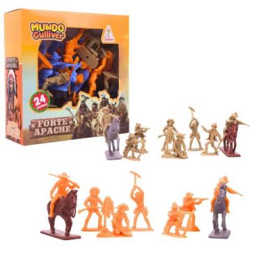 Imagem de Brinquedo Miniatura de Cowboy e Cavalos 0968 - Gulliver