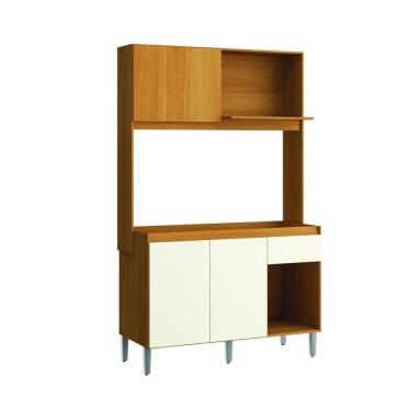 Imagem de Cozinha Compacta 4 Portas E 1 Gaveta Pansy Champanhe-nature