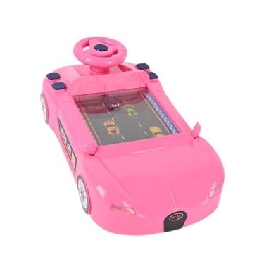 Imagem de YIJU Carro de aventura com volante de brinquedo, brinquedo educativo de aprendizagem, jogo de simulação de direção de carro para crianças de 3 anos, Rosa