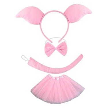 Imagem de kowaku Conjunto de fantasia de animal com tiara de orelhas moderna e fofa para apresentações de palco, bailes de máscaras e festivais, Sem Nariz