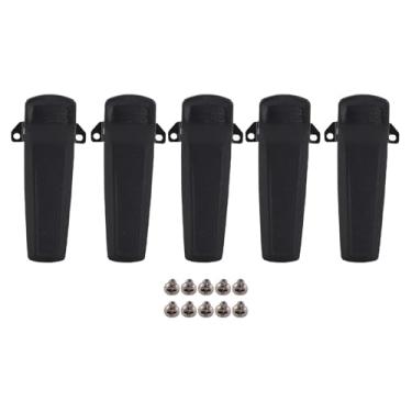 Imagem de XUMIUZIY 5 peças de substituição de clipe de cinto para Hytera PD600 PD700 PD780 PD788 PD980 PT-580H TC-720S TC-700 TC-780 TC-3000G Rádios bidirecionais, clipe de cinto resistente para walkie talkie