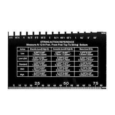 Imagem de Rrlihjgu Medidor de Altura das Cordas,Acessórios Para Regulação De Baixo | Medidor Portátil de Regulagem de Trastes para Baixo Acústico Profissionais Casa Luthier Viagem Exterior