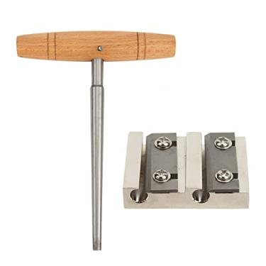 Imagem de WGFOIP Conjunto de alargador de cavilha de violino cabo de madeira de metal para violinos 4/4 3/4 com cabo reto de madeira maciça fácil de segurar, ferramenta prática durável para amantes iniciantes