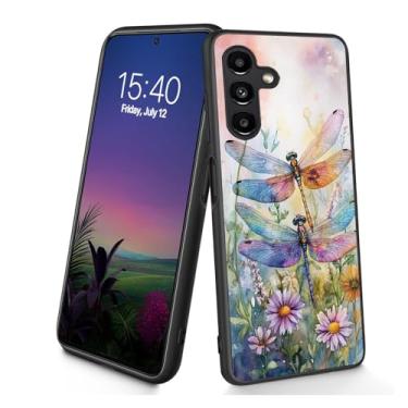 Imagem de Bxgolkgd Projetada para Galaxy A17 5G, capa protetora antiderrapante de silicone TPU macio e fino à prova de choque para Samsung Galaxy A17 5G 2025 de 6,7 polegadas - Libélula em aquarela