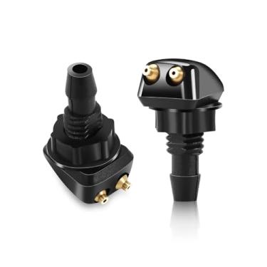 Imagem de Jatos de lavagem de para-brisas para espanador para Clio para Dacia 3 para Twingo para Logan para Sandero Modus 2X limpador de para-brisa dianteiro jato de água bicos de lavagem a jato (2 peças estilo