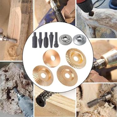 Imagem de RNXRZANK Conjunto de 11 Discos Abrasivos para Entalhe em Madeira, Incluindo Rebolos Rotativos, Lixas E Discos de Modelagem em aço Liga. Desempenho Confiável, I