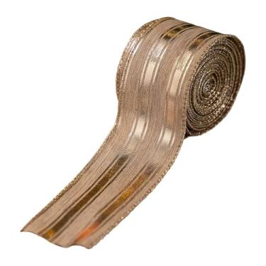 Imagem de KiBcsLic Fita de linho natalina para embrulho de presentes, 5 cm de largura, ideal para laços de cabelo, decoração de festas e projetos de artesanato, Style a