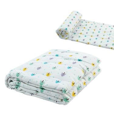Imagem de HGTRH Cobertor ponderado de plantas florais, cobertor ponderado adulto para solteiro duplo macio confortável pesado para sofás de cama 100% algodão superfície 152 x 203 cm/6,8 kg