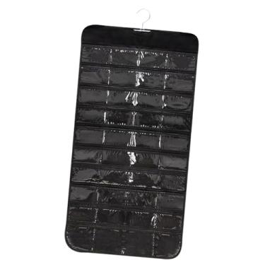 Imagem de Dynwave Organizador de Carrinhos de Brinquedo para Pendurar, com 80 Bolsos, Multifuncional, para Exibir Anéis e Outros Objetos no Quarto, Preto