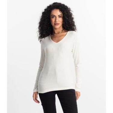 Imagem de Blusa Manga Longa Em Ribana Canelada Rovitex-Feminino