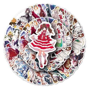 Imagem de Pacote de adesivos Lolitas Anime, 50 unidades de adesivos decorativos de desenhos animados