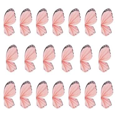 Imagem de shamjina 20 peças papéis de embrulho de buquê de flores artesanato faça você mesmo 22,05 polega x 19,69 polega decoração formato de borboleta envoltório, Rosa