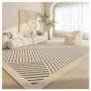 Imagem de SPXMQSS Tapetes de área laváveis à máquina, tapetes grandes para sala de estar, macios, antiderrapantes, para decoração de casa, escritório, casa, marrom claro