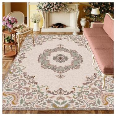 Imagem de SPXMQSS Tapetes de área para sala de estar, tapete de quarto grande, antiderrapante, tapetes ultra macios, laváveis para sala de estar, quarto, sala de jantar sob a mesa E 1,5 x 2,4 m