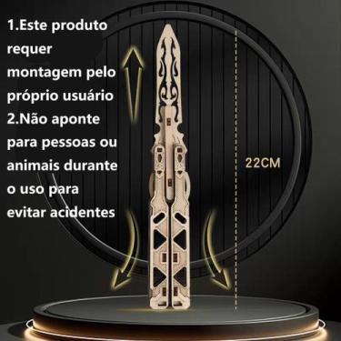 Imagem de QuebraCabeça 3D em MDF Karambit Montagem Decorativa e Desafio Intelect