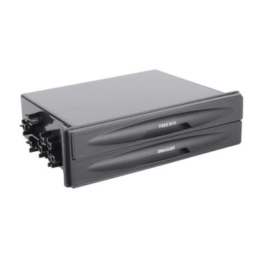 Imagem de AUNMAS Caixa Porta-copos para Carro, Organizador de Armazenamento de Camada Dupla, Caixa Plástica Multifuncional para Cartões e Controle Remoto, 175 Mm L 125 Mm L 45 H, Compatível Com a Maioria Dos