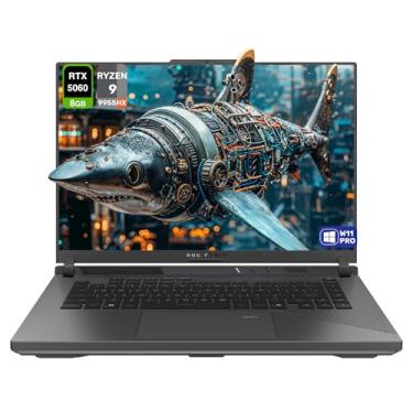Imagem de ASUS Laptop para jogos ROG Strix G16, AMD Ryzen 9-9955HX, RAM DDR5 de 32 GB, SSD PCIe de 2 TB, tela WUXGA de 16 polegadas (1920 x 1200) 165 Hz, Nvidia G-Force RTX 5060, teclado RGB de 4 zonas, W11 Pro