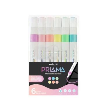 Imagem de Marcador Artistico Acrilico Prisma 6 cores - Onda, 06 CORES PASTEL