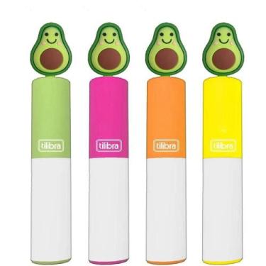 Imagem de Marca Texto Abacatinho Tilibra - 4 Cores - Atóxico, Amarelo