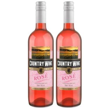 Imagem de Kit 2 Vinho Rosé Suave Country Wine Aurora Serra Gaúcha 750ml