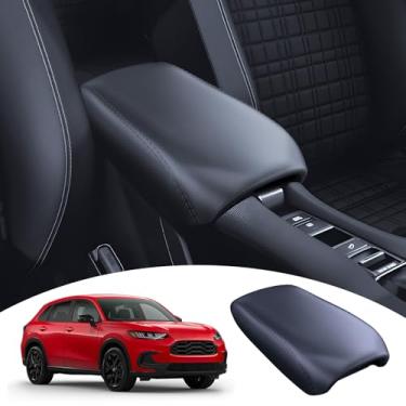 Imagem de Para Honda HR-V 2 em 1 2023 ~ 2026 Capa de apoio de braço e bandeja de privacidade oculta para console central de silicone - [Design OEM e borracha de silicone líquido amigável] - Preto fino