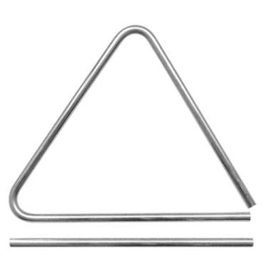 Imagem de Triângulo Alumínio 20cm Liverpool TRATN 20 com Baqueta Som Claro e Tim
