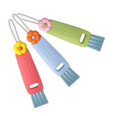 Imagem de QUMIIRITY Kit de escova de limpeza de tampa de copo portátil, 3 peças, limpador de lacunas multifuncional para espaços apertados, alça estendida para limpeza sem esforço de tampas e fendas de copos