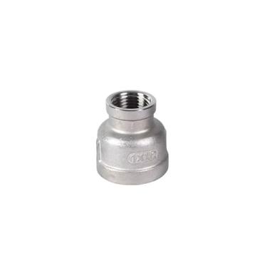 Imagem de 1pc Pipe Adapter， 1/8 "1/4" 3/8 "1/2" 3/4 "1" 1-1/4 "1-1/2" British Internal Thread Reducer, 304 Stainless Steel Pipe Adapter.(DN25 to DN8)
