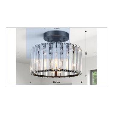 Imagem de Lâmpada de teto pequena cristal moderna criativa e simples para corredor entrada varanda guarda-roupa