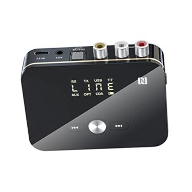 Imagem de Adaptador NFC Multifunções Bluetooth 5.0 Transmissor Receptor Sem Fio 3,5 mm AUX para 2RCA Adaptador de Áudio