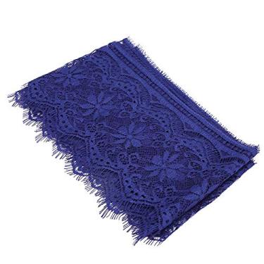 Imagem de AYNEFY Fita de Renda Azul Marinho, Guarnição de Bordado de Seda de Poliéster, Roupas Elegantes e Acessórios de Casamento, Comprimento de 3 Jardas para Projetos de Decoração de Casa Diy (Cor 3 azul)